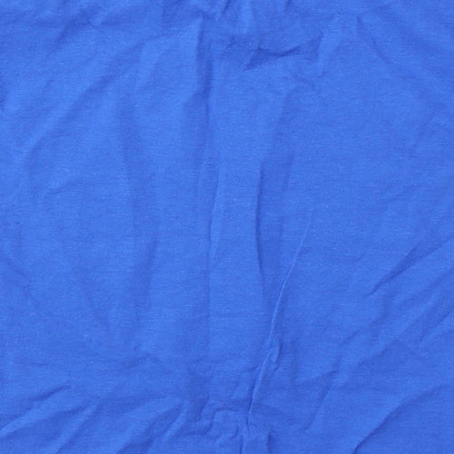 Fruit of the Loom Boys Blue Cotton Basic T-Shirt Size 3-4 Years Round Neck - Rangers FC