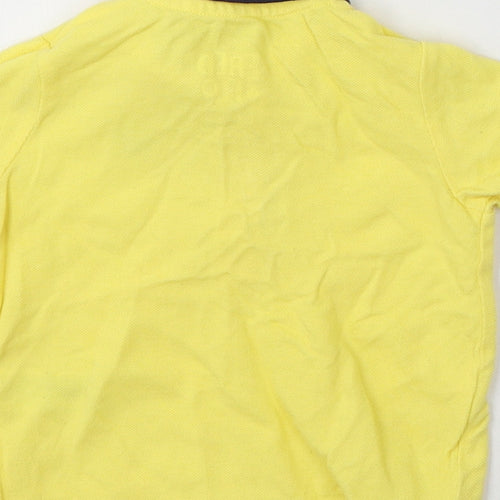F&F Boys Yellow Cotton Basic Polo Size 3-6 Months Collared Button - Crab