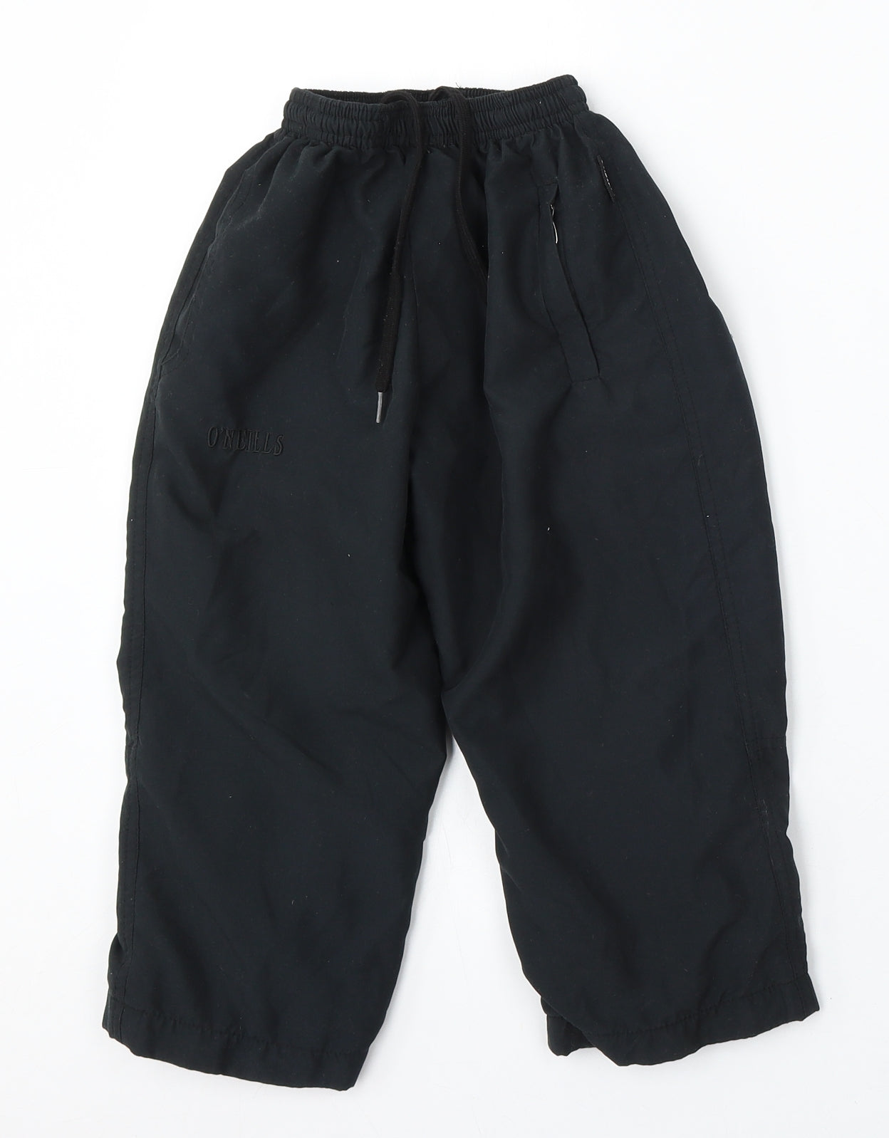 O'Neills Boys Black Polyester Jogger Trousers Size 3-4 Years Regular Drawstring