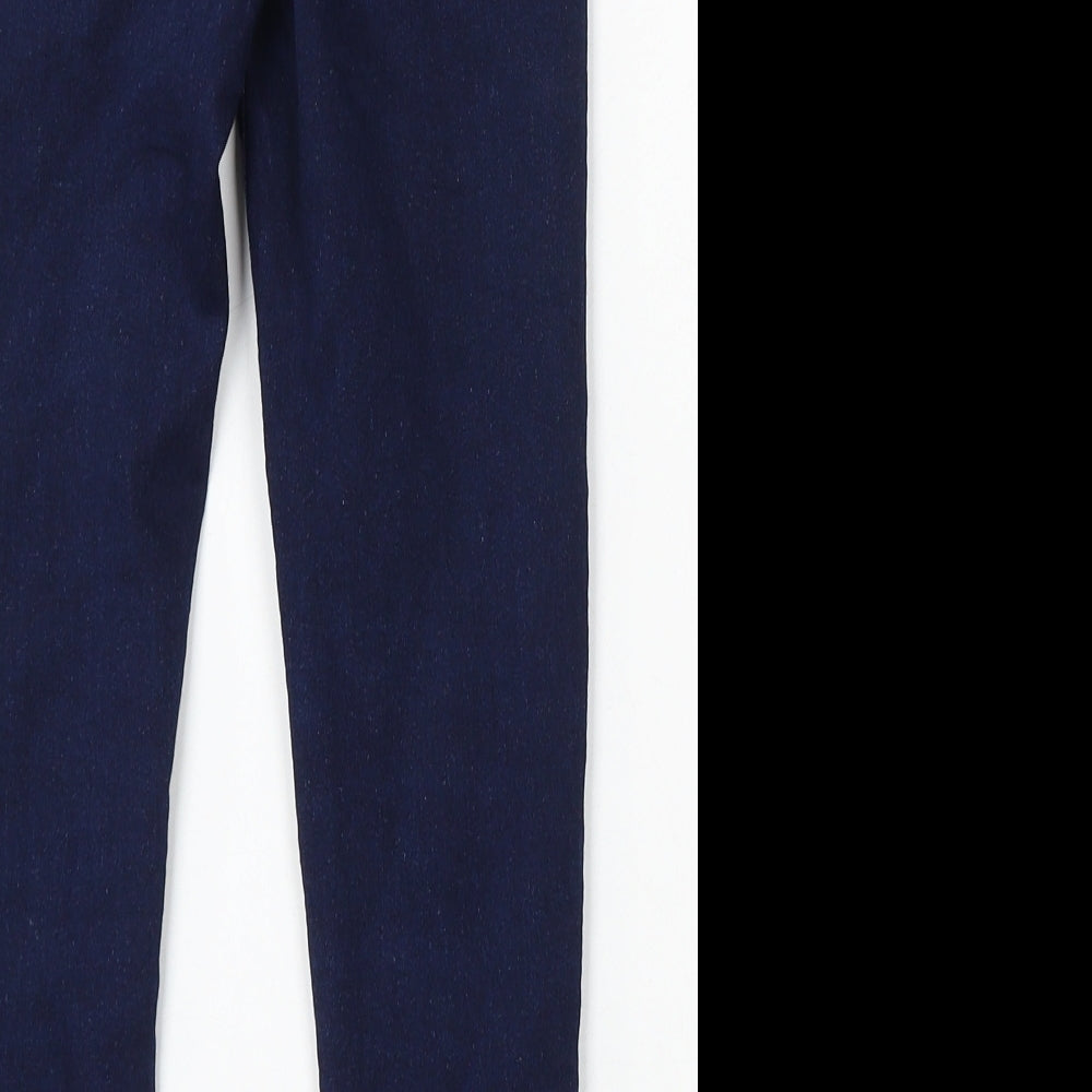 Matalan Girls Blue Cotton Skinny Jeans Size 6 Years Regular Pullover