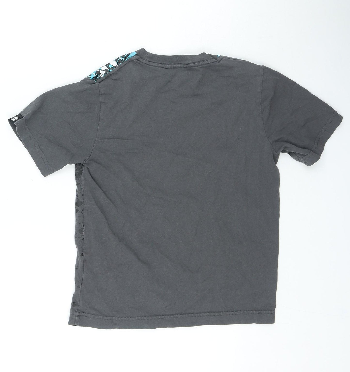 No Fear Boys Grey Cotton Basic Casual Size 11-12 Years Round Neck Pullover - Motorbike