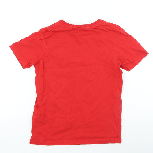 George Boys Red Cotton Basic Casual Size 9-10 Years Round Neck Pullover - Born To Game