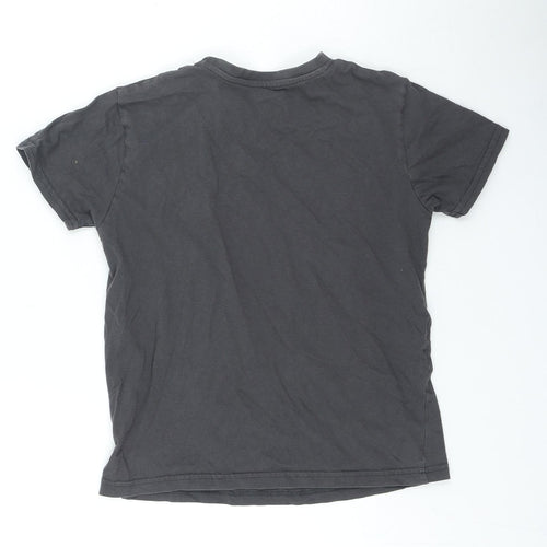 Primark Boys Grey Cotton Basic Casual Size 9-10 Years Round Neck Pullover - LA