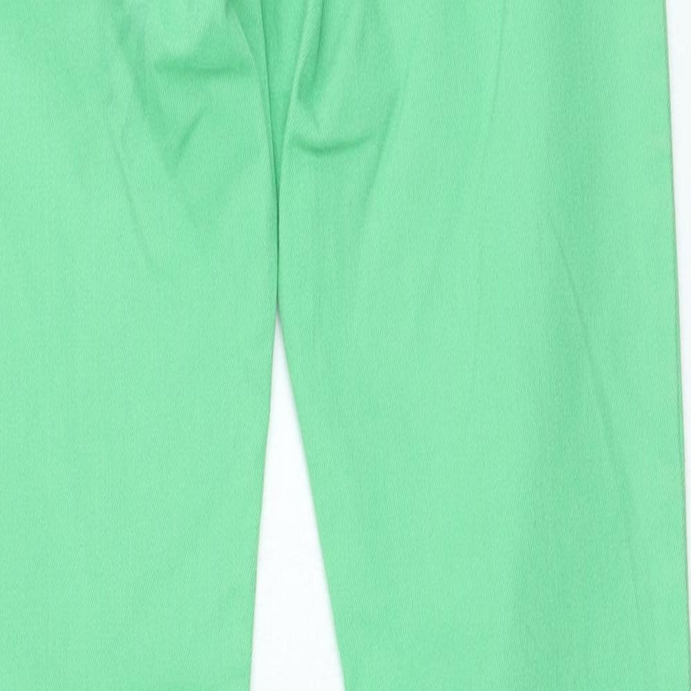 Preworn Womens Green Cotton Straight Jeans Size 32 in L27 in Regular Zip