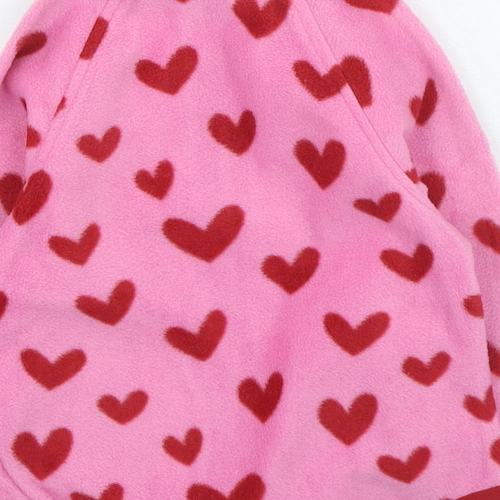 Dunnes Stores Girls Pink Geometric Jacket Size 9-12 Months Zip - Hearts