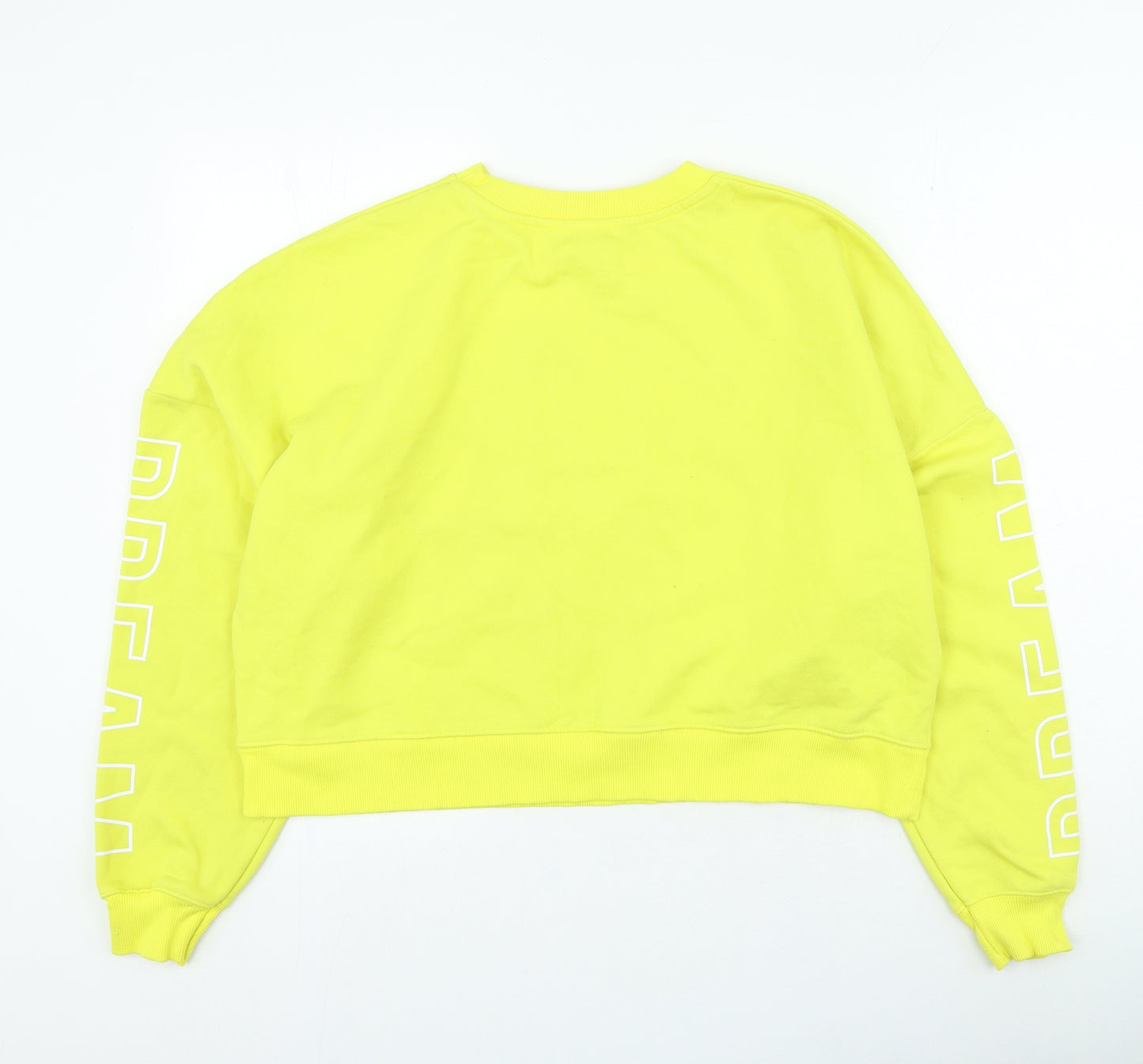 Primark Womens Yellow Polyester Pullover Sweatshirt Size M Pullover