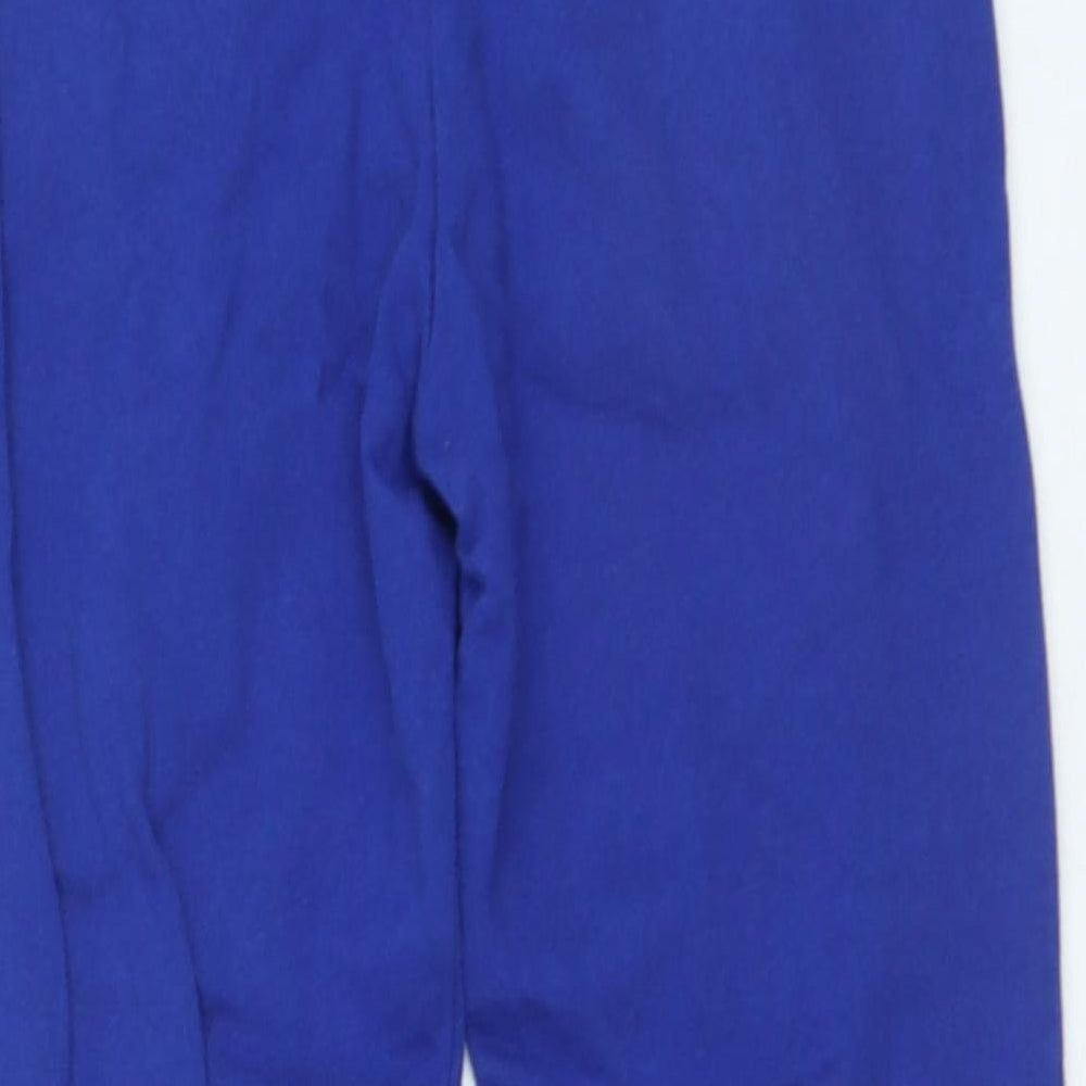 Preworn Boys Blue Cotton Jogger Trousers Size 12 Years Regular Drawstring - Minecraft