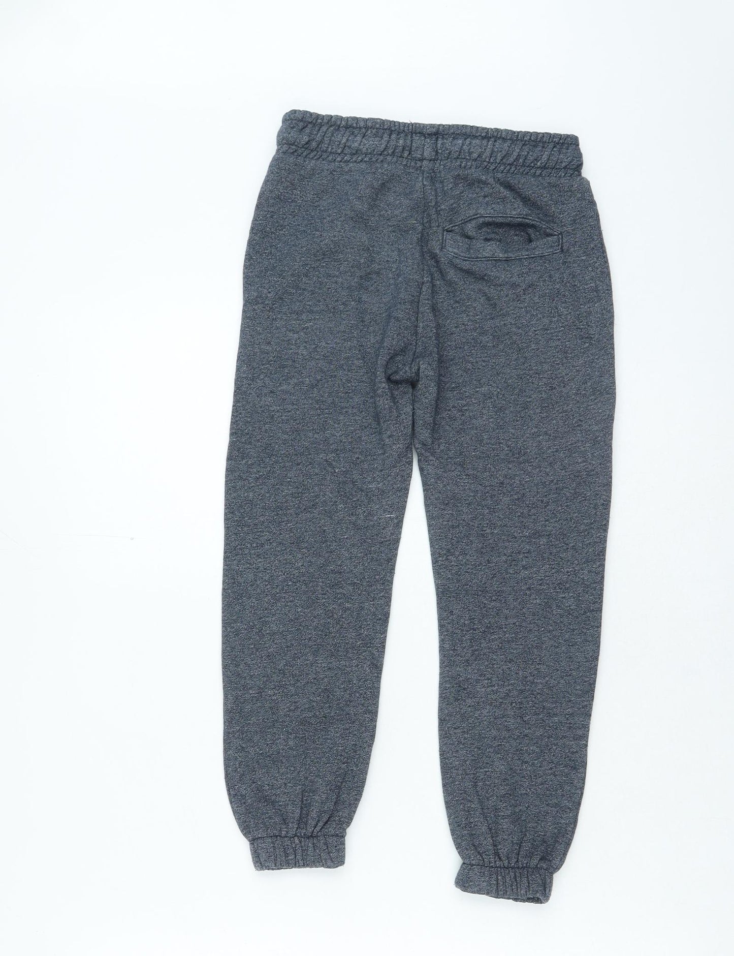 F&F Boys Blue Cotton Jogger Trousers Size 6-7 Years Regular Drawstring