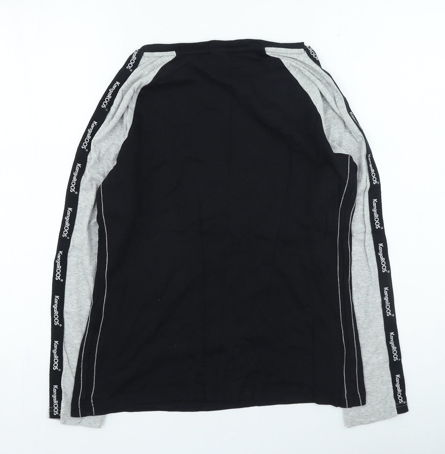 KangaROOS Womens Black Polyester Basic T-Shirt Size 14 Round Neck - Los Angeles