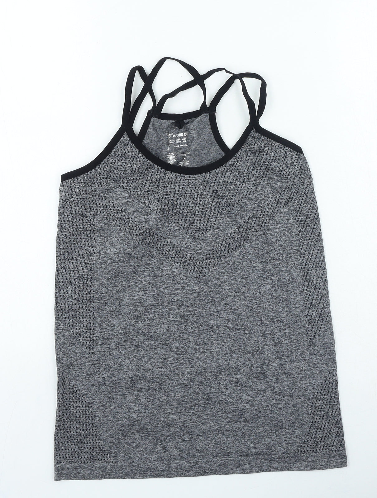 Primark Womens Grey Polyamide Camisole Tank Size 10 Round Neck