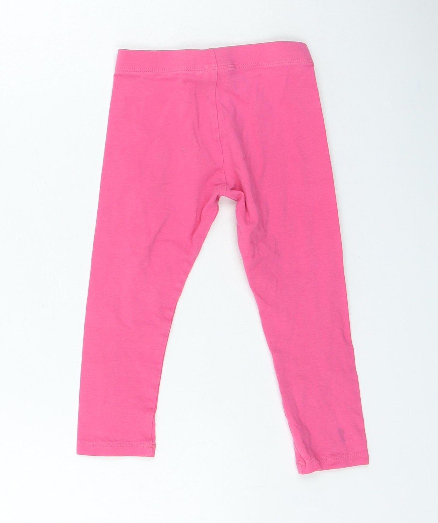 Marks and Spencer Girls Pink Cotton Jegging Trousers Size 2-3 Years Regular Pullover - Penguin