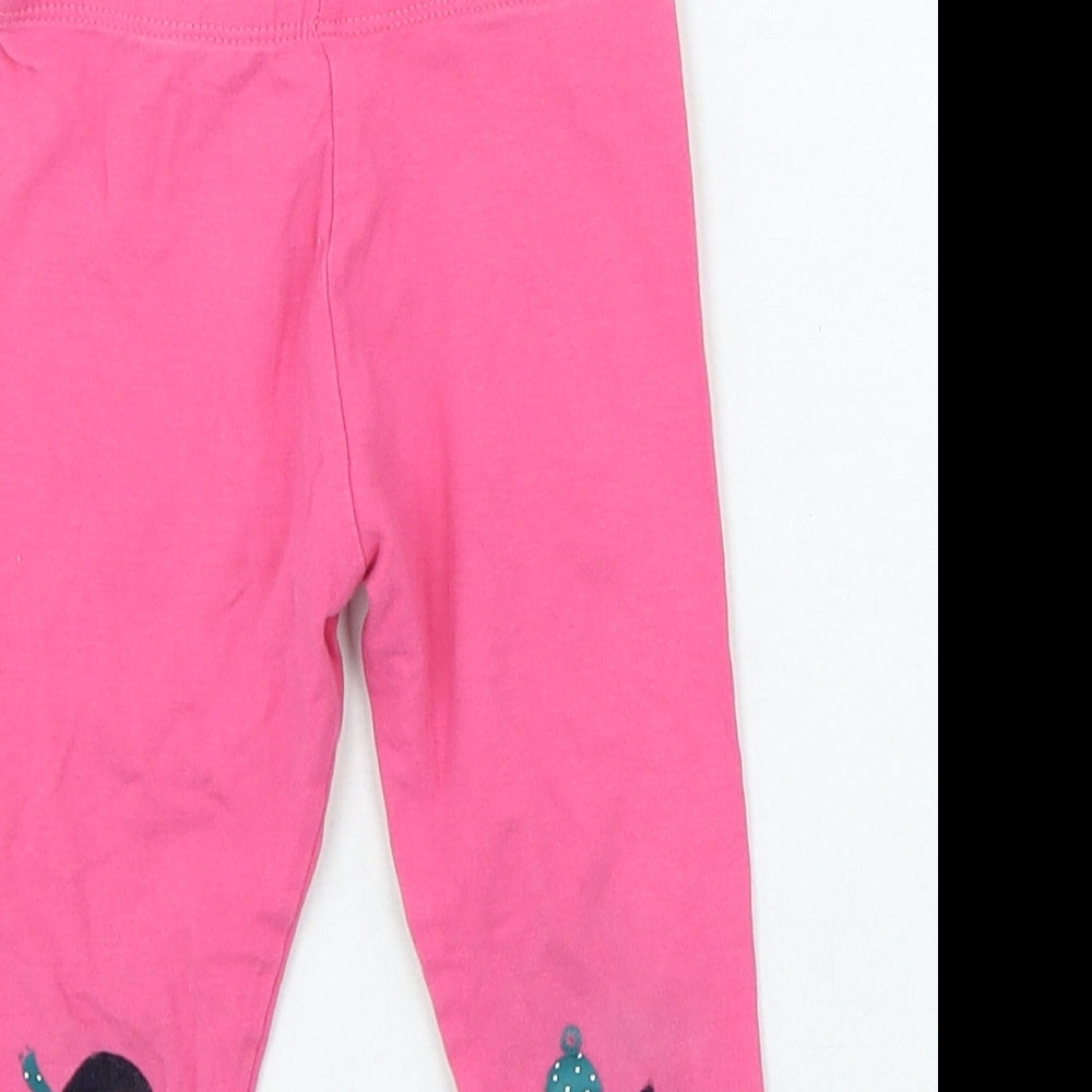 Marks and Spencer Girls Pink Cotton Jegging Trousers Size 2-3 Years Regular Pullover - Penguin