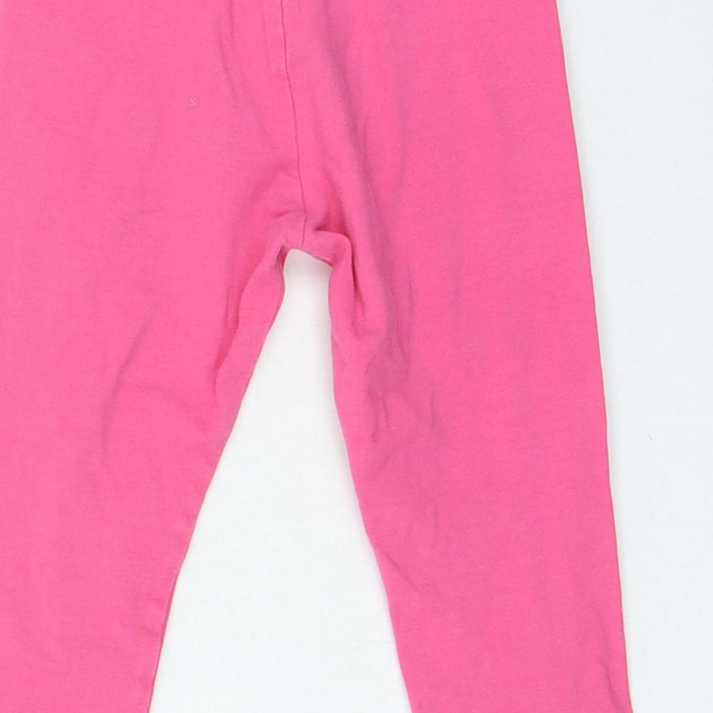 Marks and Spencer Girls Pink Cotton Jegging Trousers Size 2-3 Years Regular Pullover - Penguin