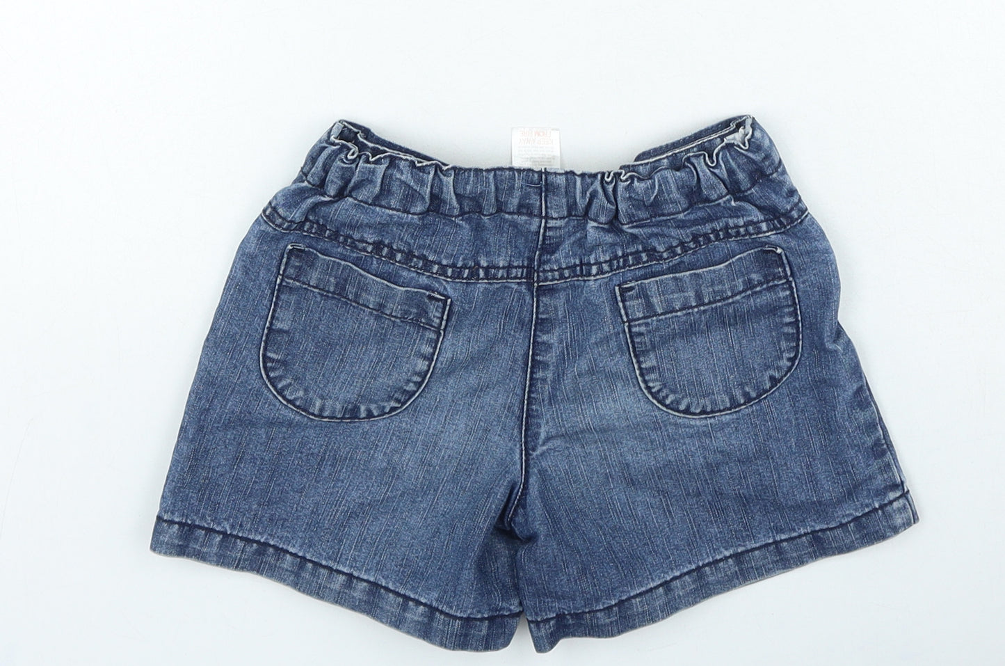NEXT Girls Blue Cotton Mom Shorts Size 3-4 Years Regular