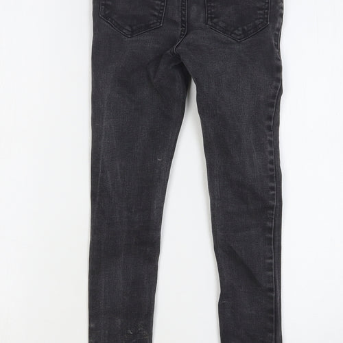New Look Girls Black Cotton Skinny Jeans Size 9 Years Regular Button