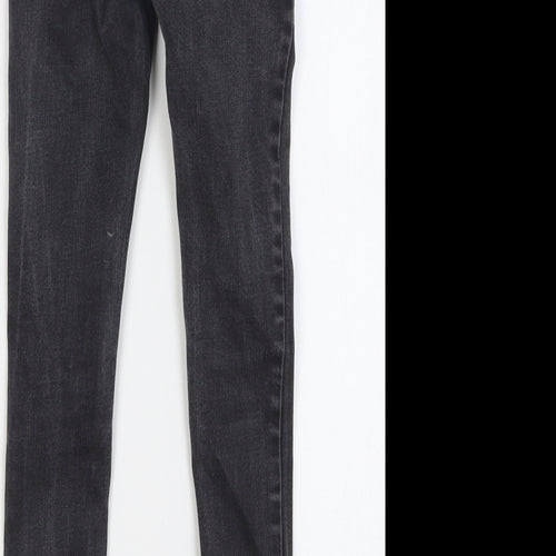 New Look Girls Black Cotton Skinny Jeans Size 9 Years Regular Button