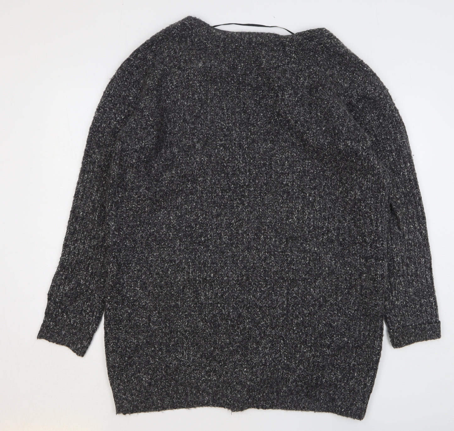 Atmosphere Womens Grey V-Neck Acrylic Cardigan Jumper Size 14