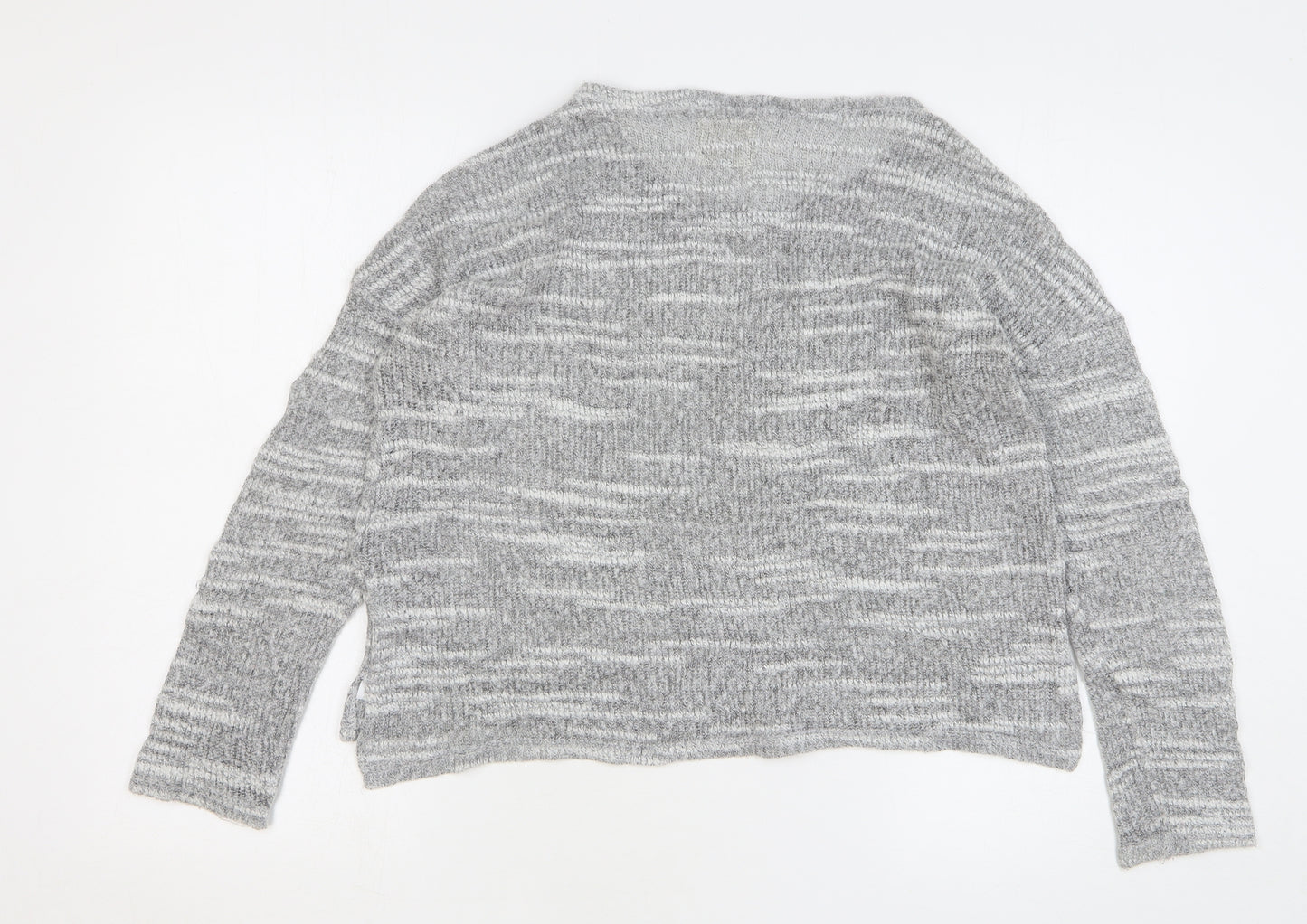 New Look Womens Grey Round Neck Polyester Pullover Jumper Size 12