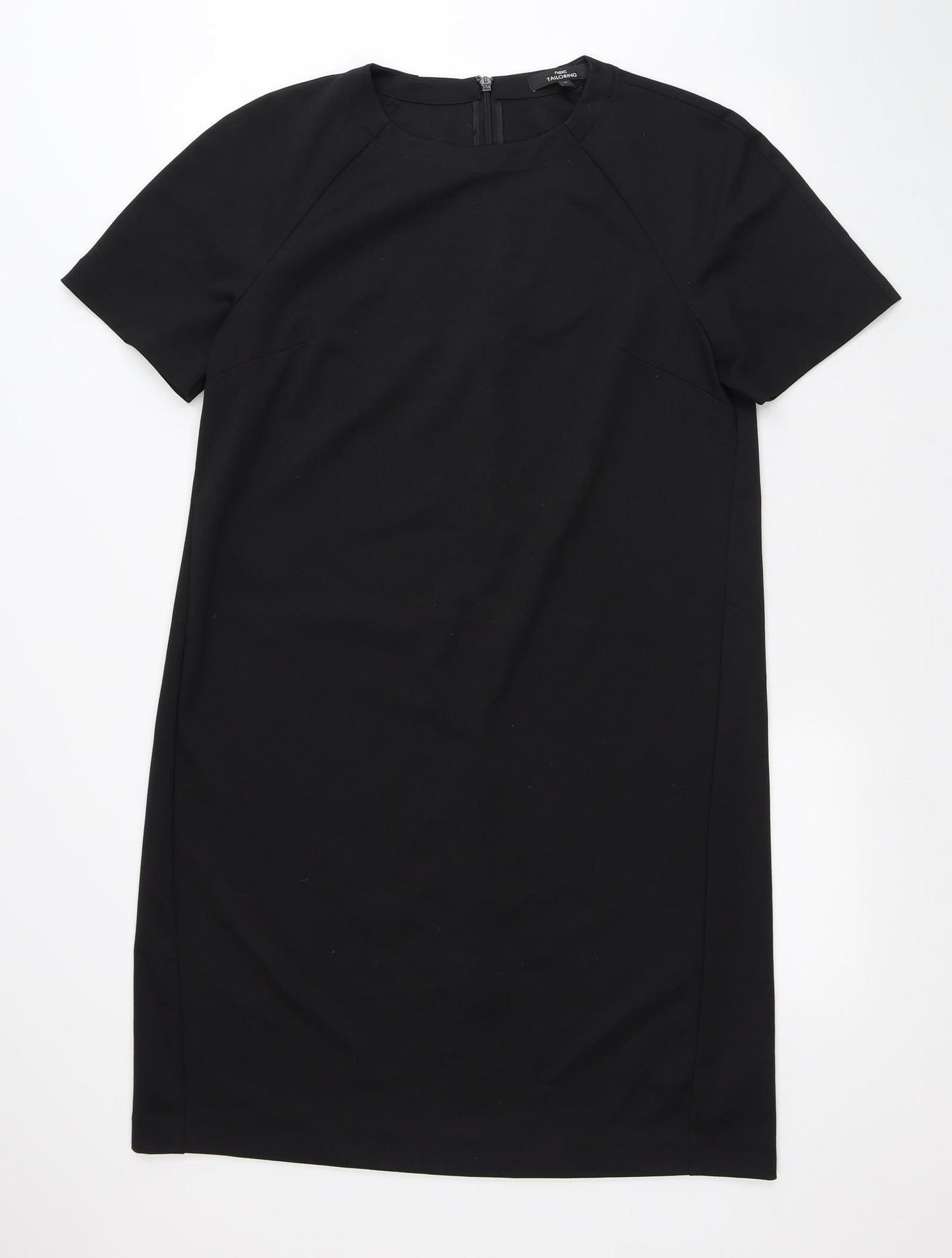 NEXT Womens Black Polyester A-Line Size 16 Round Neck Zip