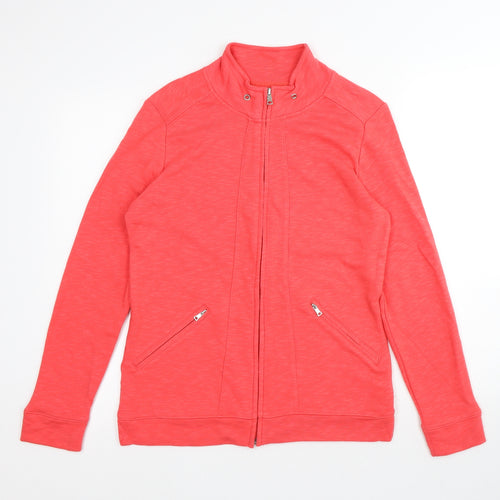 Croft & Barrow Womens Pink Cotton Full Zip Hoodie Size S Zip