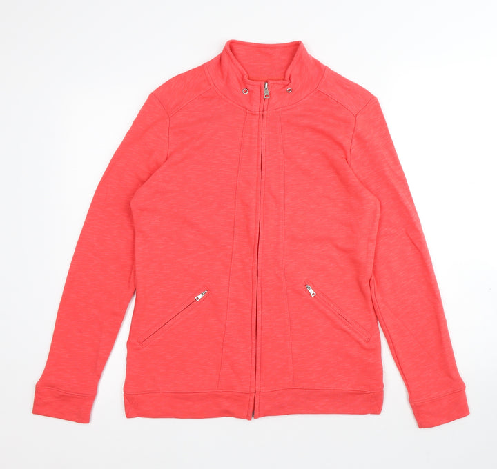 Croft & Barrow Womens Pink Cotton Full Zip Hoodie Size S Zip