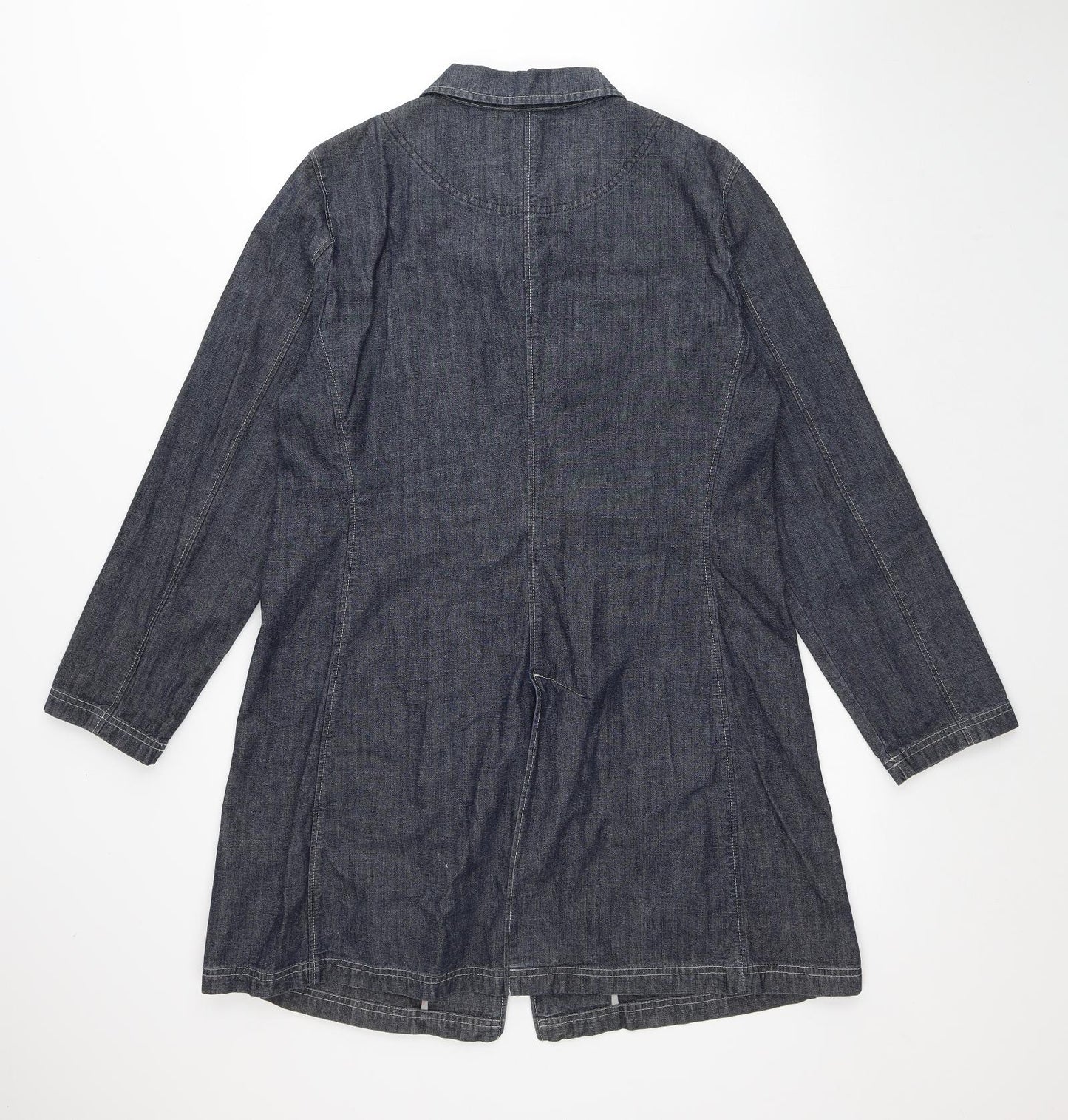 NEXT Womens Grey Jacket Size 16 Button - Denim Jacket
