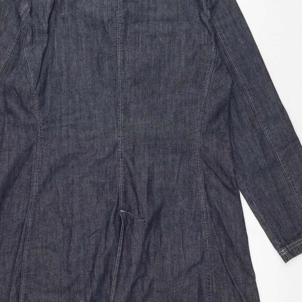 NEXT Womens Grey Jacket Size 16 Button - Denim Jacket