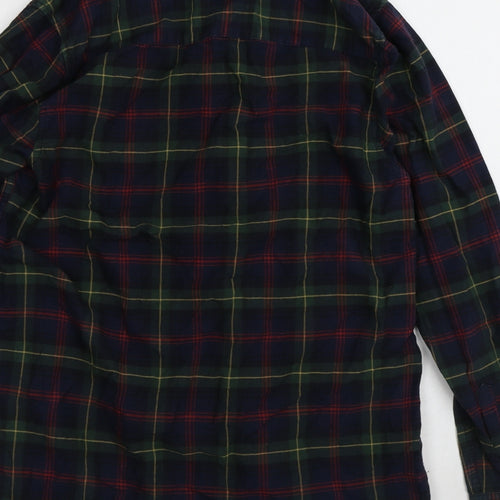 Topman Mens Multicoloured Plaid Cotton Button-Up Size S Collared Button