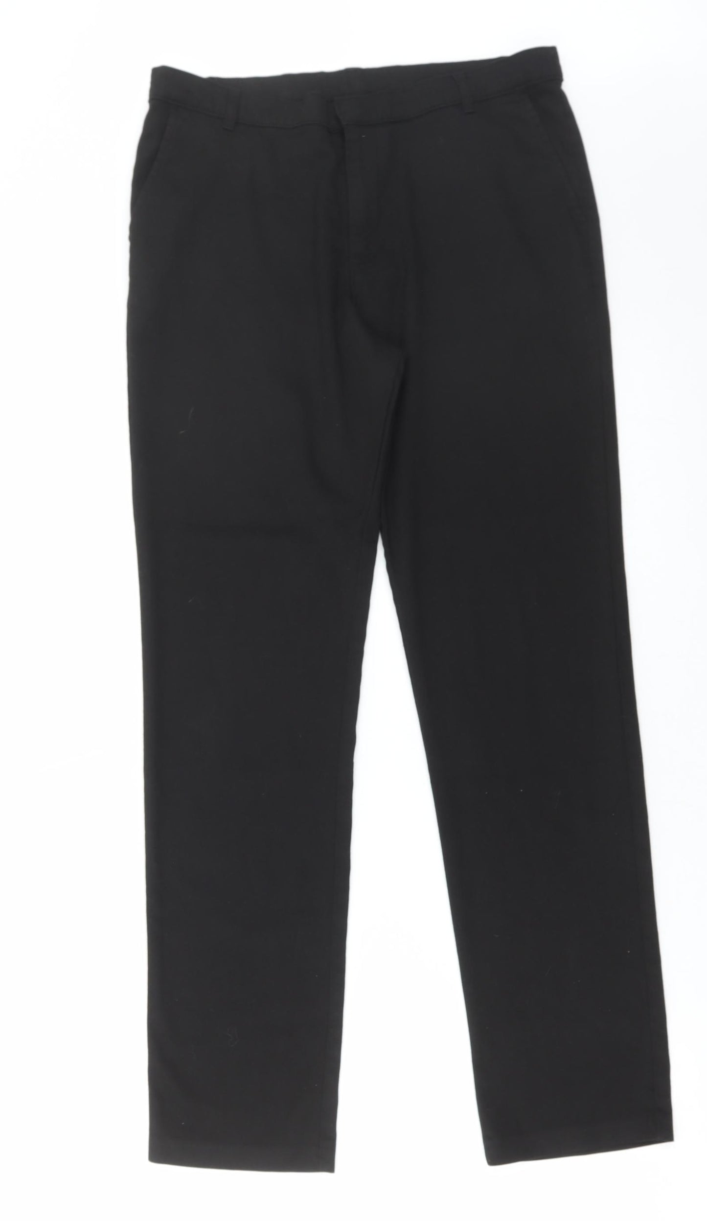 George Boys Black Viscose Dress Pants Trousers Size 14-15 Years Regular Hook & Eye - School Wear