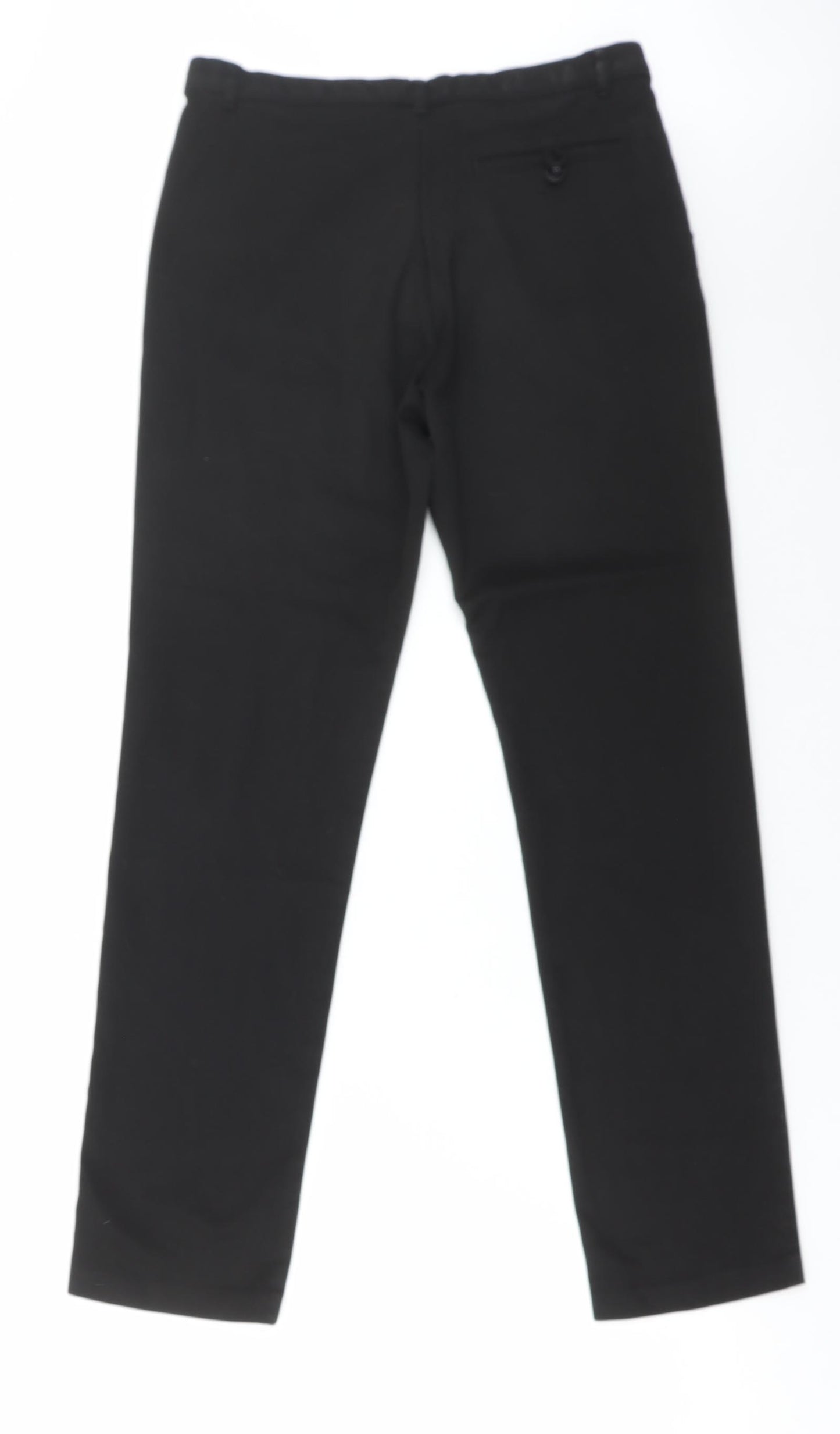 George Boys Black Viscose Dress Pants Trousers Size 14-15 Years Regular Hook & Eye - School Wear