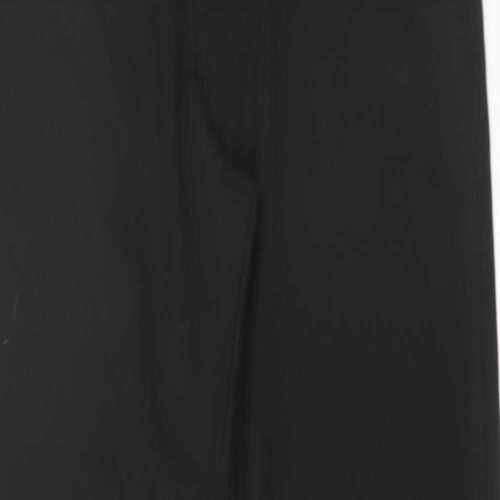 George Boys Black Viscose Dress Pants Trousers Size 14-15 Years Regular Hook & Eye - School Wear