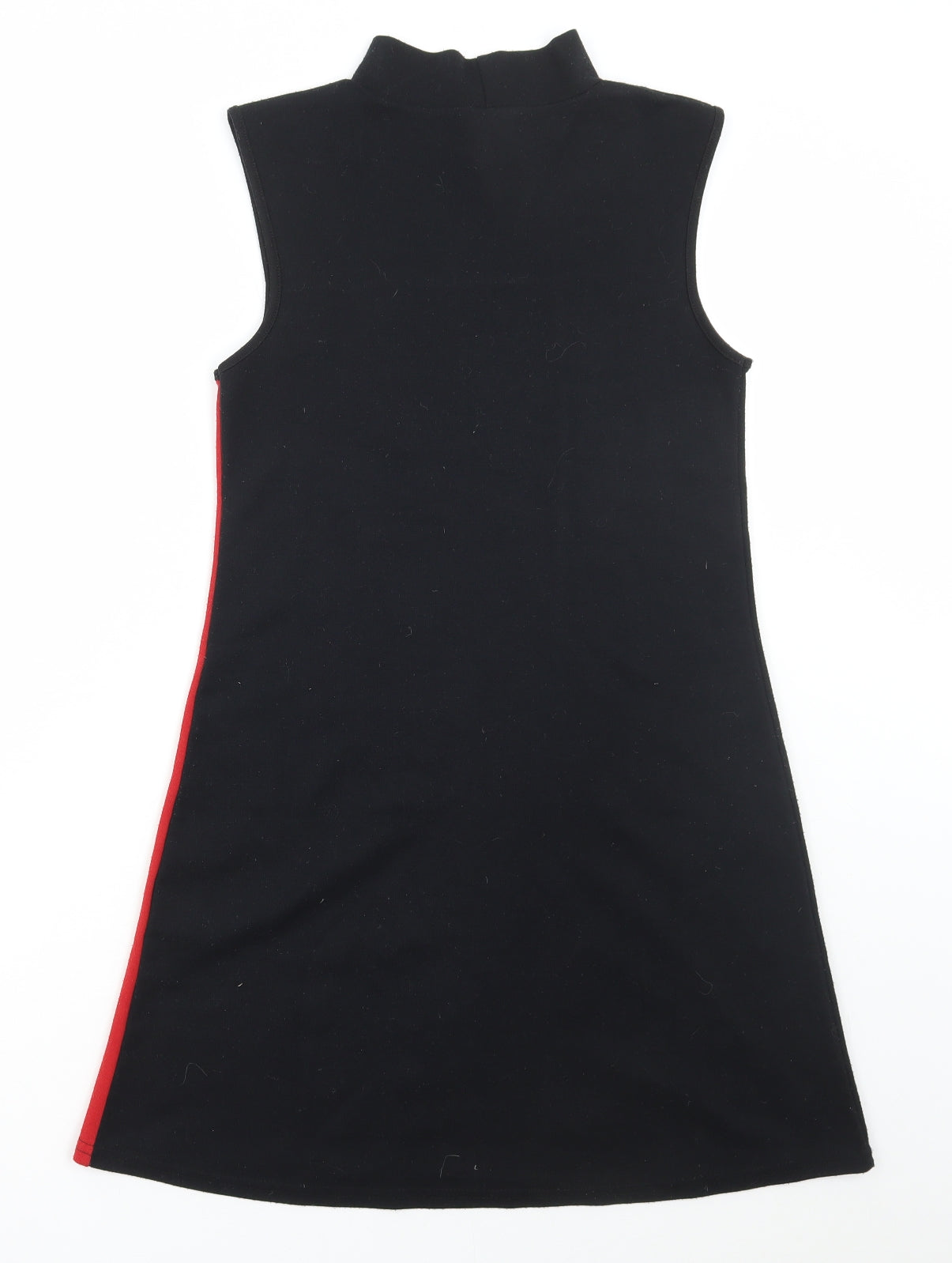 Evie Womens Black Colourblock Polyester A-Line Size 12 High Neck Pullover