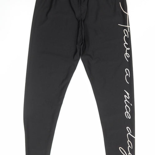 SheIn Womens Black Polyester Capri Leggings Size S L26 in - Have A Nice Day
