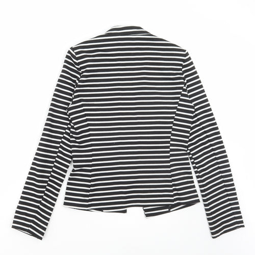 Marks and Spencer Womens Black Striped Jacket Blazer Size 8