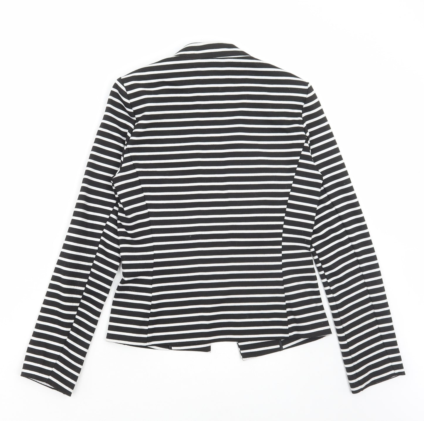 Marks and Spencer Womens Black Striped Jacket Blazer Size 8