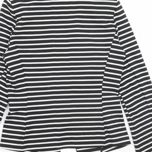 Marks and Spencer Womens Black Striped Jacket Blazer Size 8