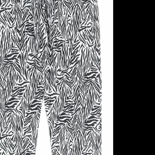 Primark Womens Multicoloured Animal Print Polyester Trousers Size M L27 in Regular Drawstring