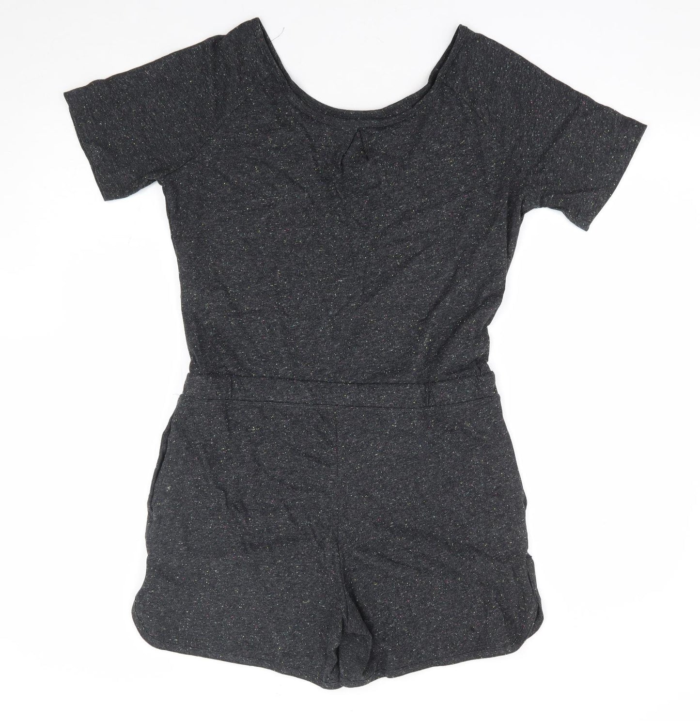 Nike Girls Grey Cotton Playsuit One-Piece Size 13-14 Years Pullover