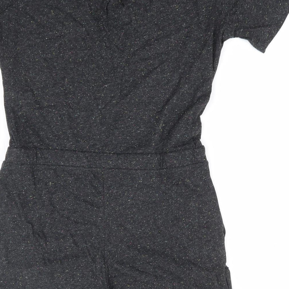 Nike Girls Grey Cotton Playsuit One-Piece Size 13-14 Years Pullover