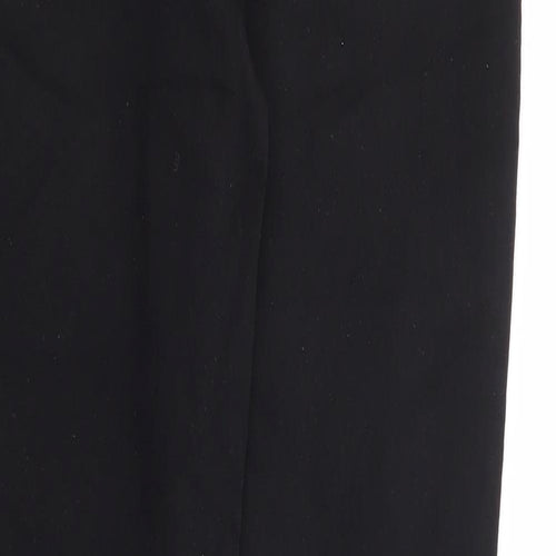 Marks and Spencer Womens Black Cotton Skinny Jeans Size 10 L28 in Extra-Slim Zip