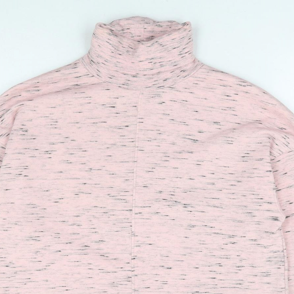 Marks and Spencer Womens Pink Cotton Pullover Sweatshirt Size 12 Pullover