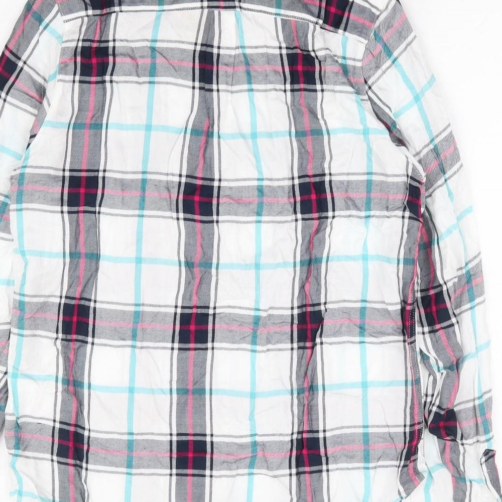 TOG24 Womens Multicoloured Plaid Viscose Jersey Button-Up Size 8 Collared