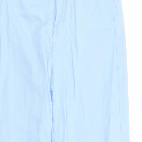 Divided by H&M Womens Blue Cotton Wide-Leg Jeans Size 10 L32 in Regular Zip