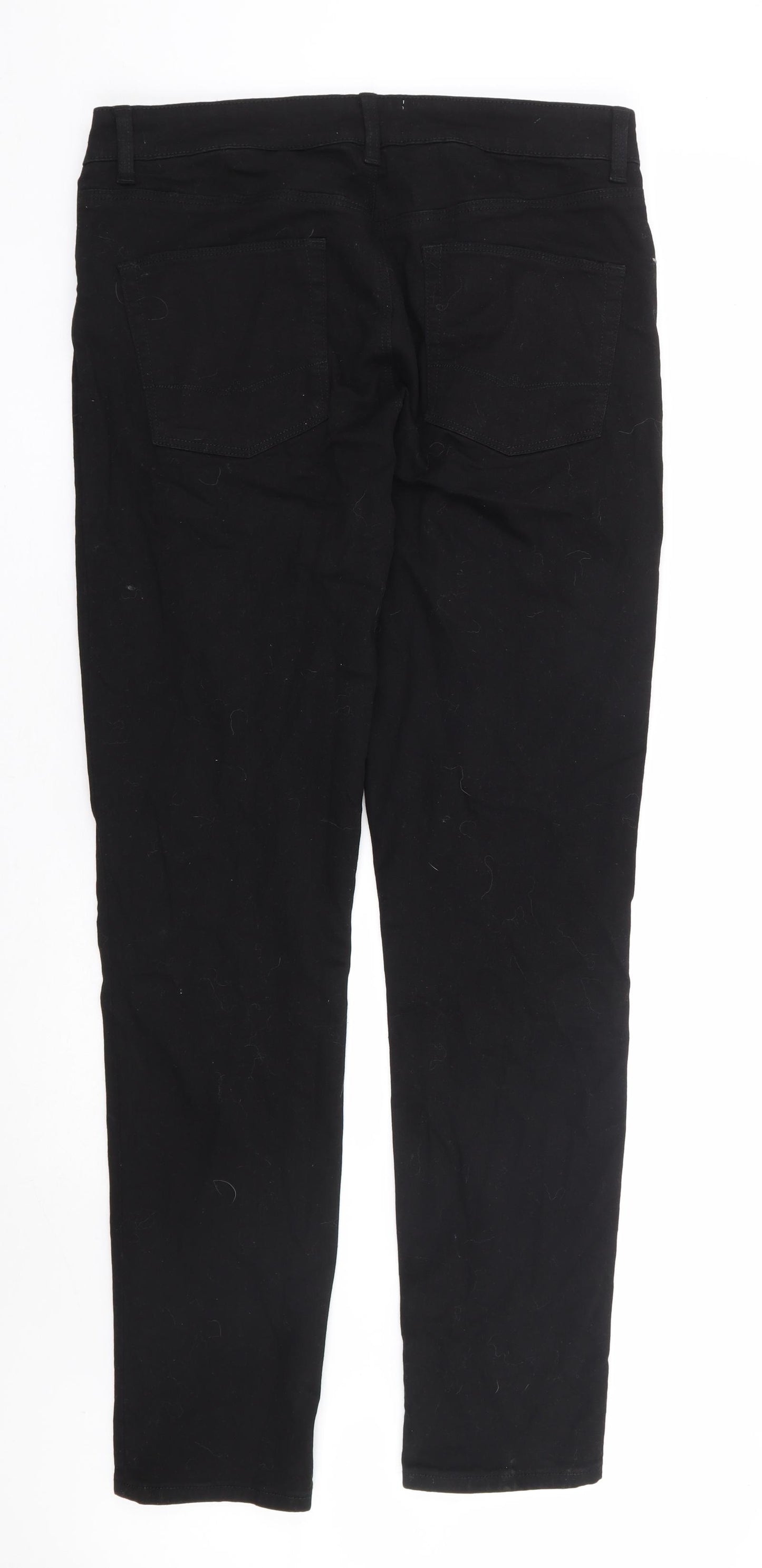 ASOS Mens Black Cotton Skinny Jeans Size 34 in L34 in Regular Zip