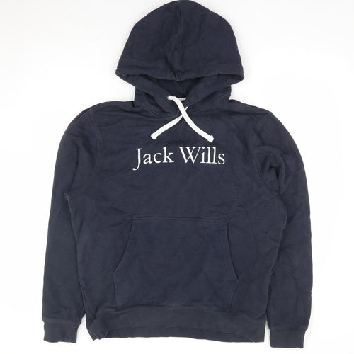 Jack Wills Mens Blue Cotton Pullover Hoodie Size XL
