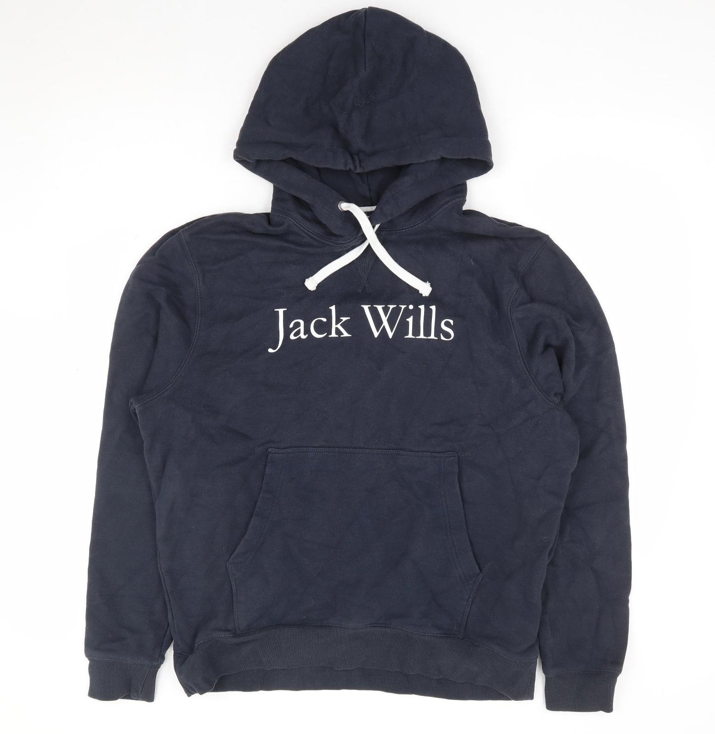 Jack Wills Mens Blue Cotton Pullover Hoodie Size XL