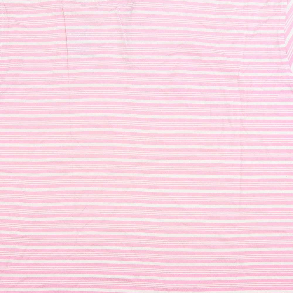 House of Carrington Womens Pink Striped 100% Cotton Basic Polo Size M Collared - Golf
