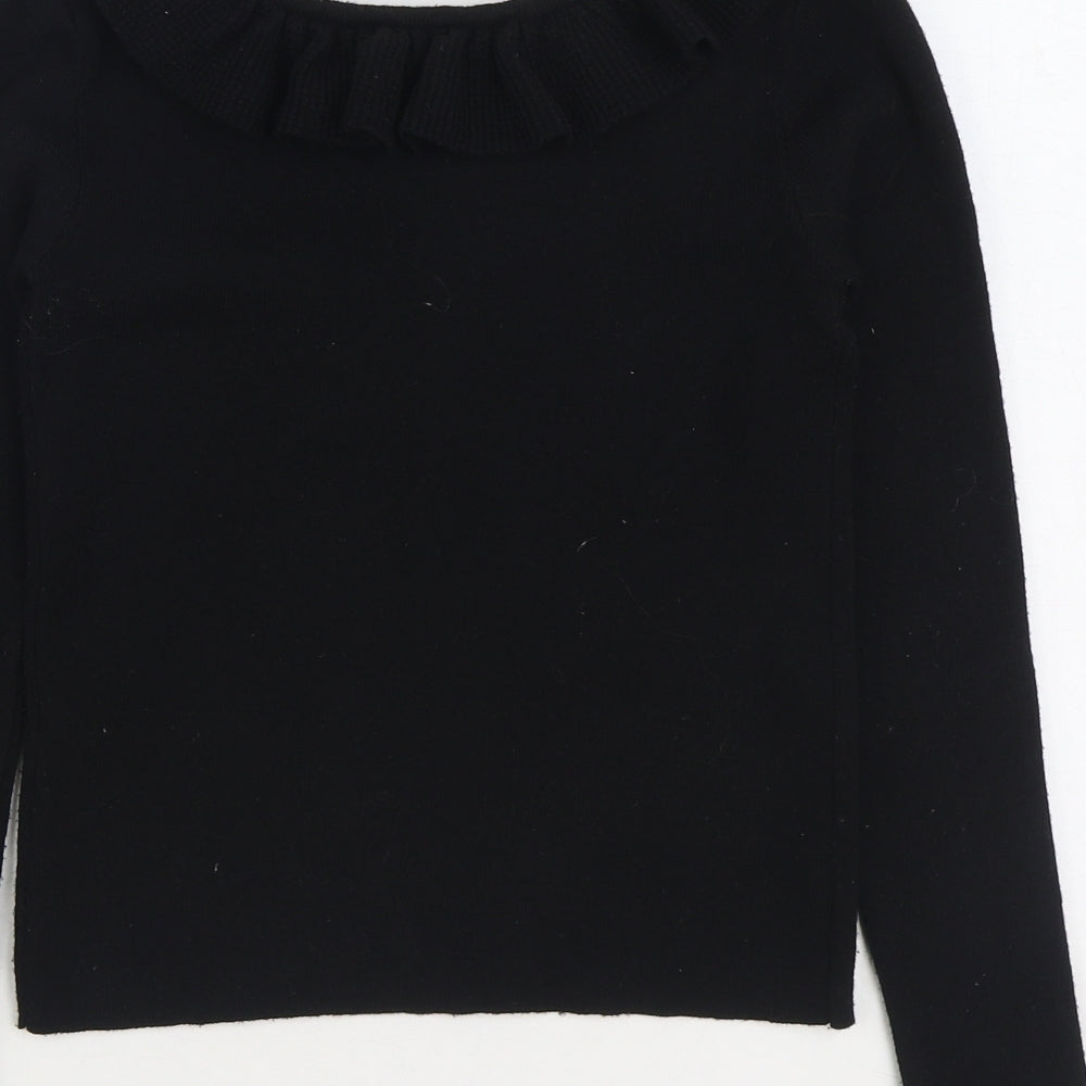 Primark Girls Black Boat Neck Polyester Pullover Jumper Size 11-12 Years Pullover