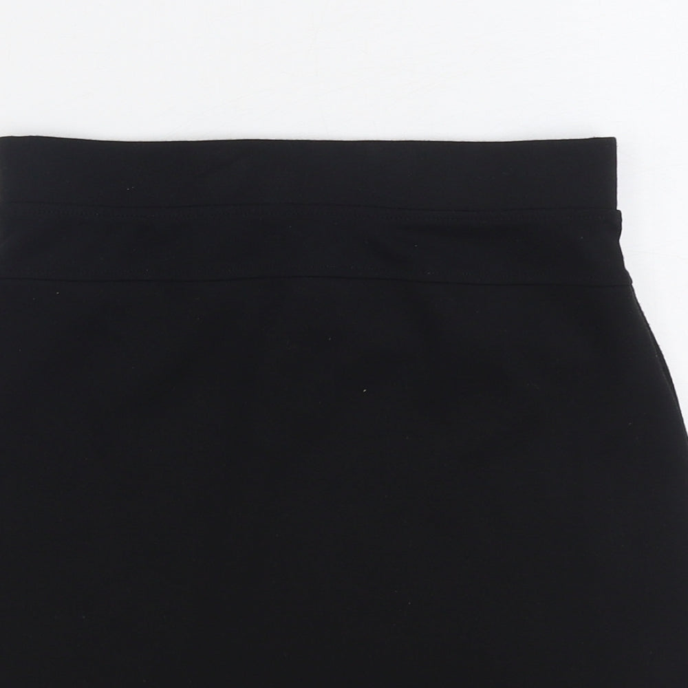 NEXT Girls Black Polyester A-Line Skirt Size 13 Years Regular Pull On