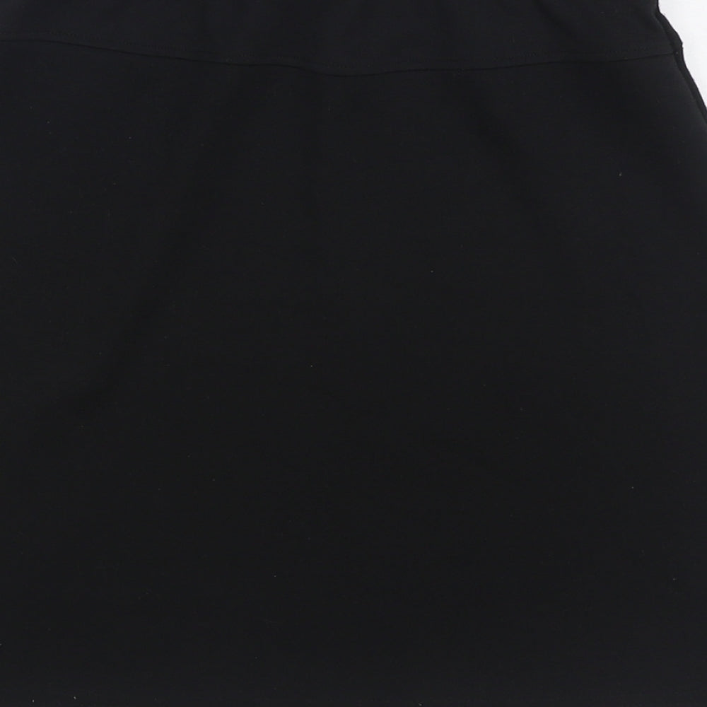 NEXT Girls Black Polyester A-Line Skirt Size 13 Years Regular Pull On